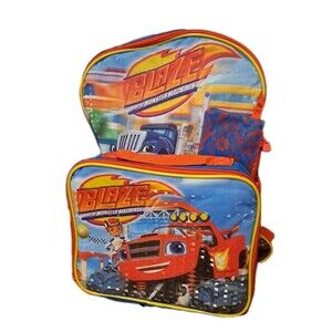 Blaze and the Monster Machines School Backpack & Lunch Bag Set Pencil Case  NWT